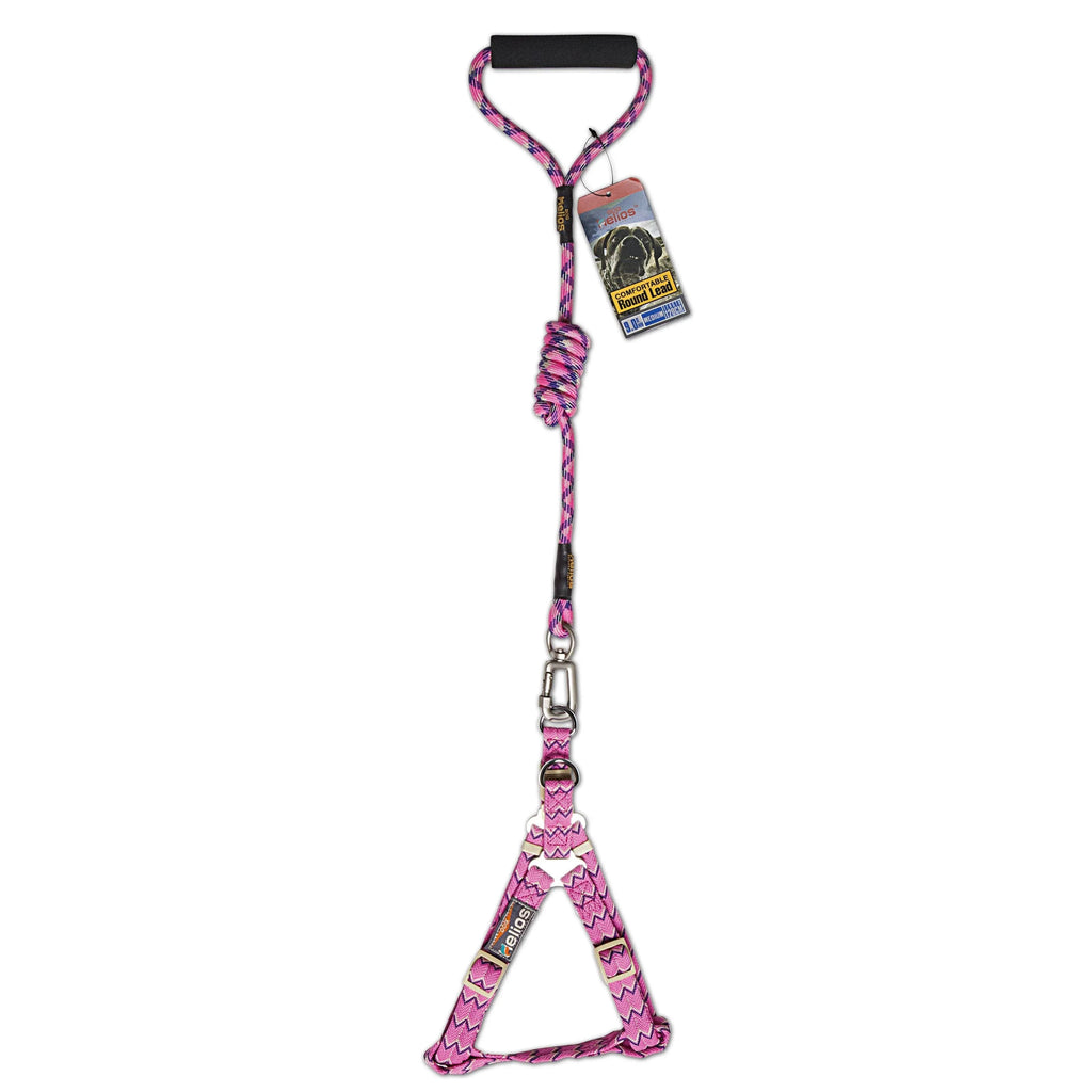 Dog Helios Surfside Designer Leash and Harness Pink