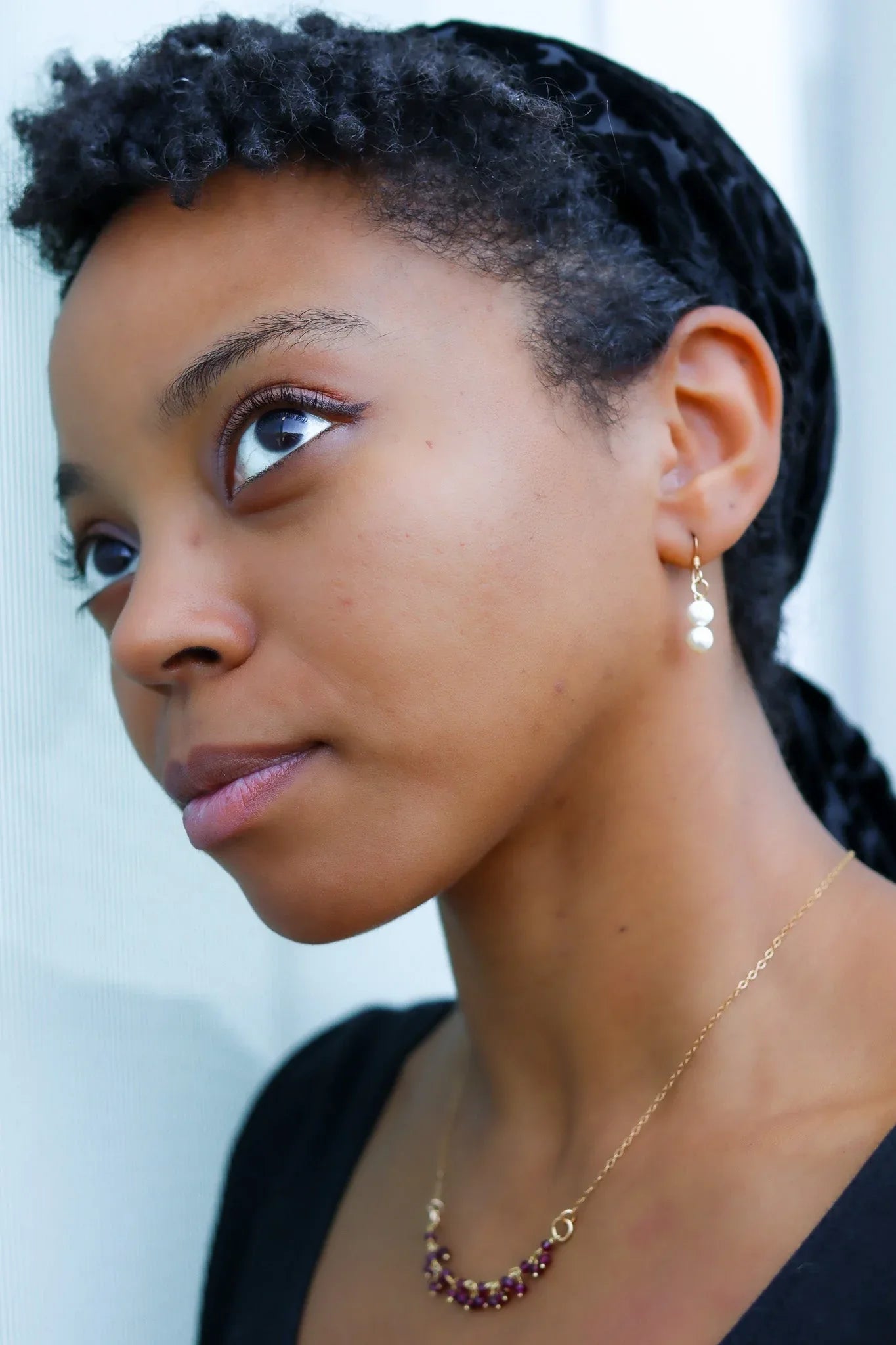 Double Pearl Drop Earrings