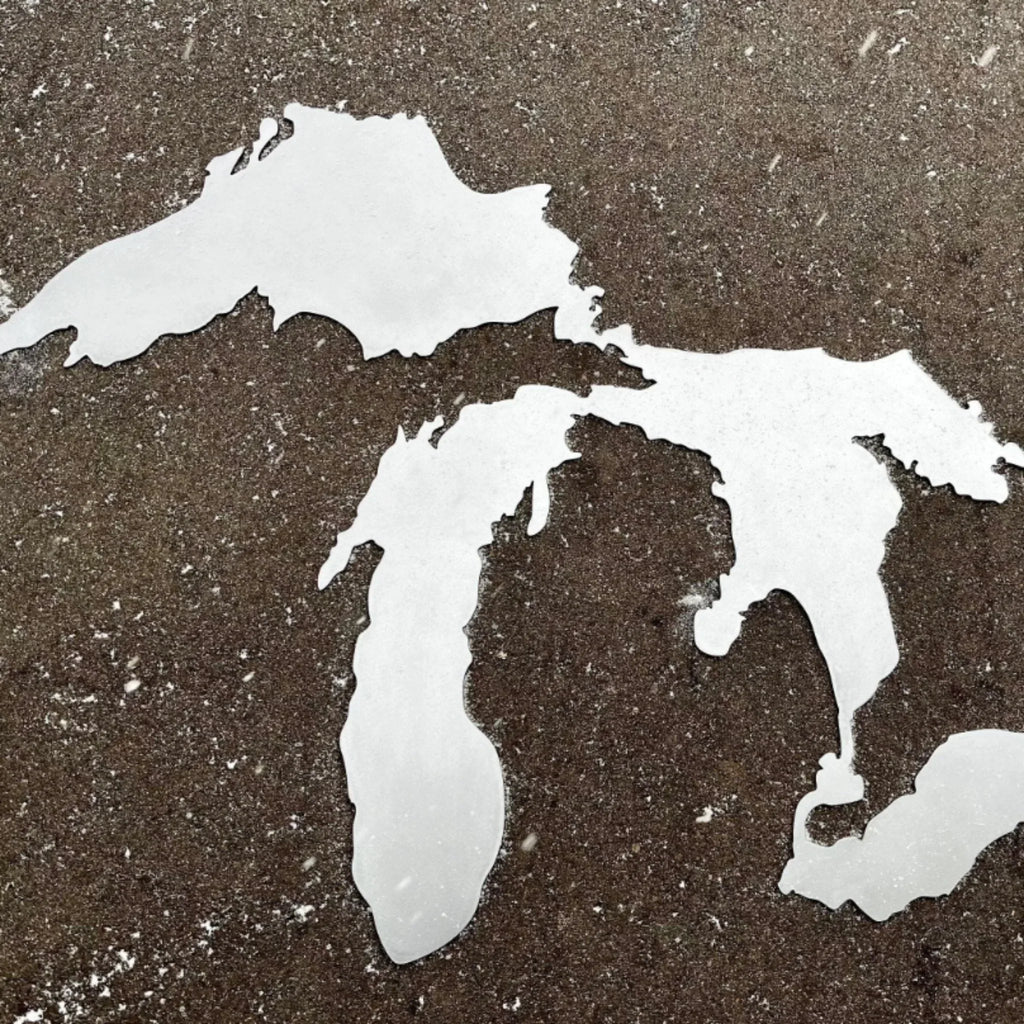 Steel Great Lakes Wall Art Polished Steel