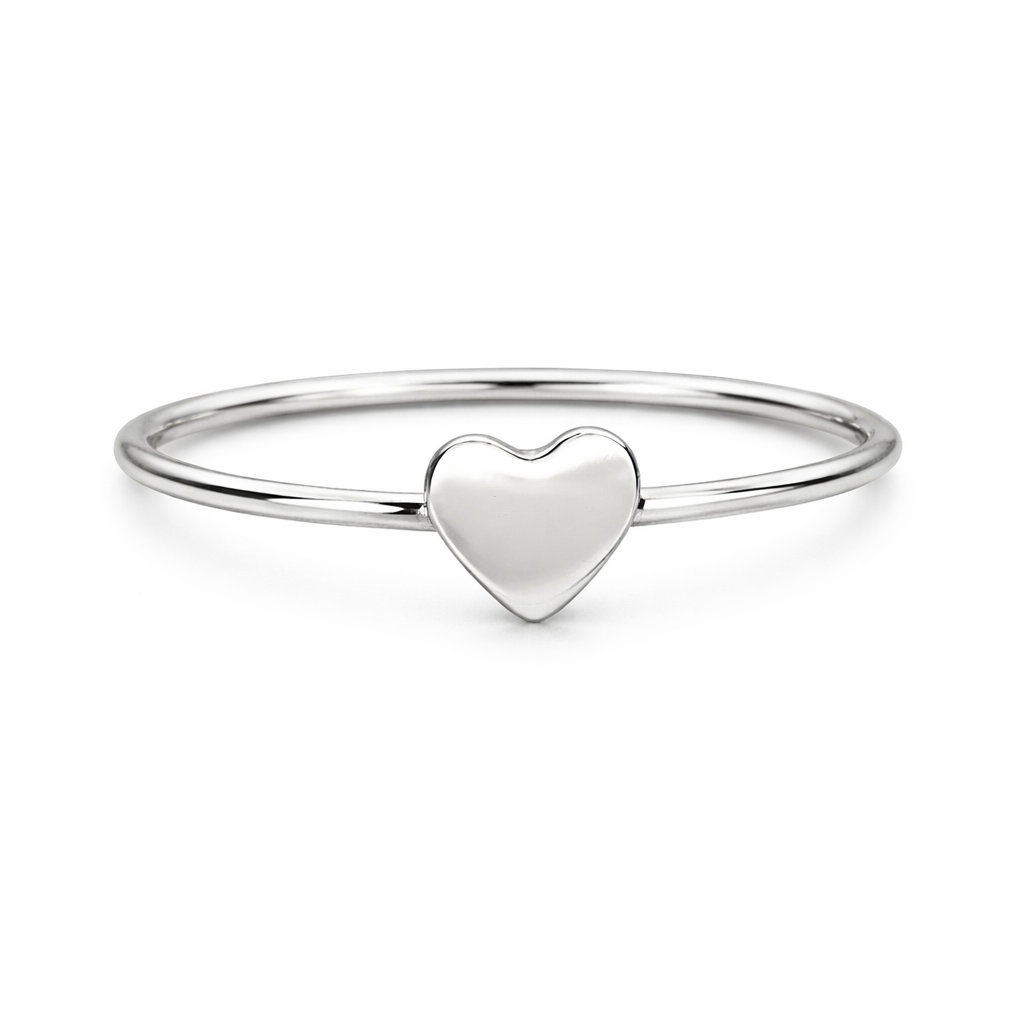 Tiny Sterling Silver Heart Ring – Size 7