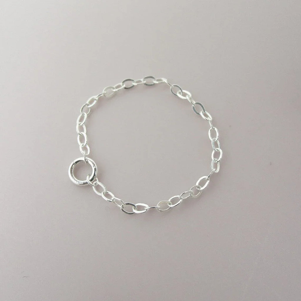 Tiny Chain Ring – Sterling Silver or Gold Filled