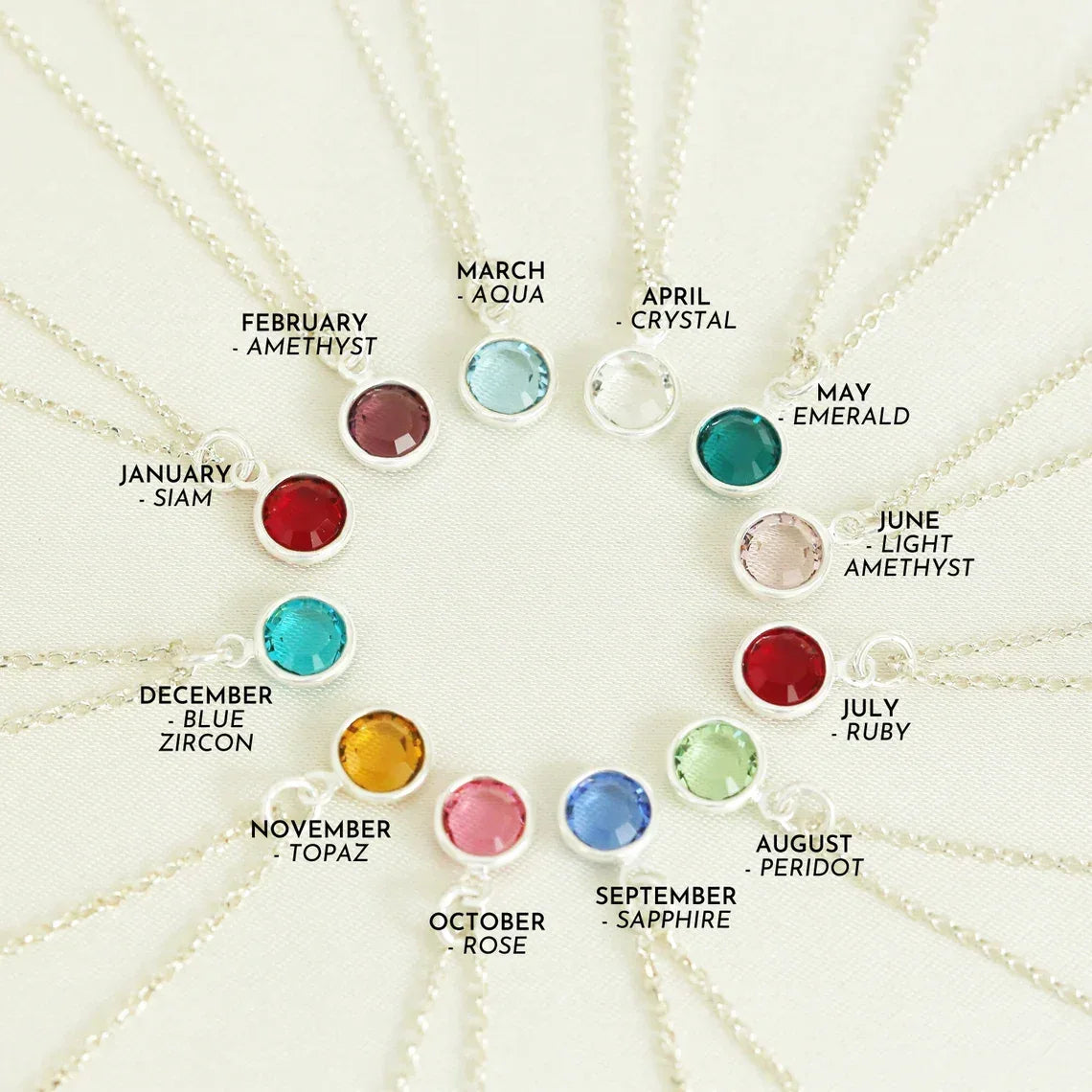 Tiny Sterling Silver Birthstone Drop Earrings – 6mm Swarovski Crystals