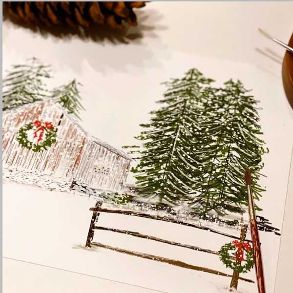 Christmas truck and tree- 18x18 inch pillow cover #14