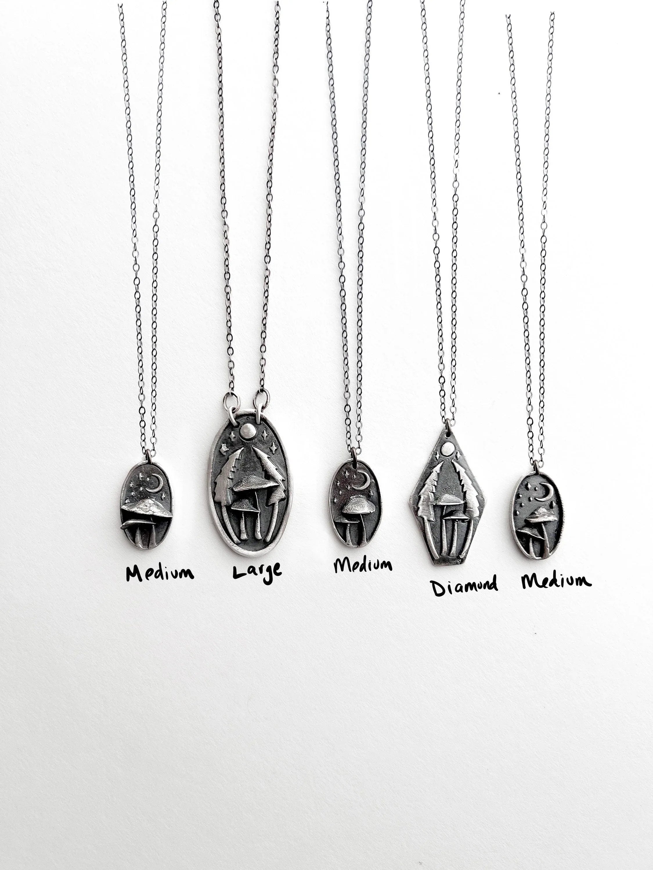 Mushrooms in the Forest Necklaces