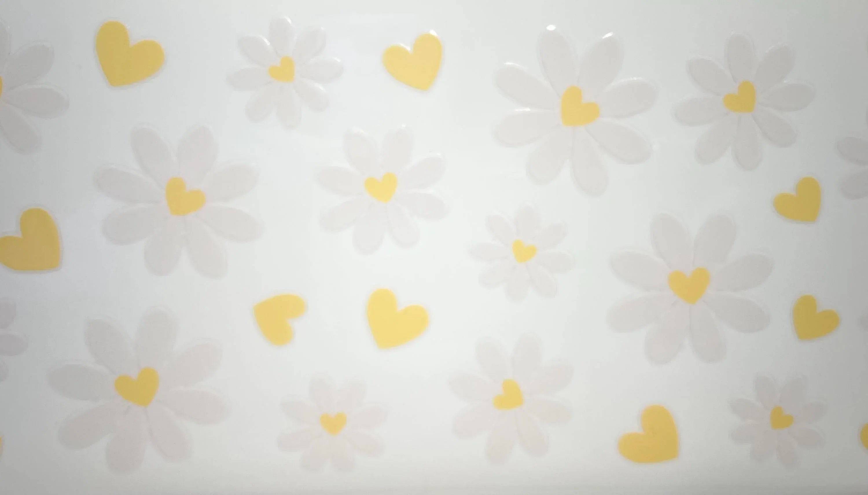 16oz Glass Cup with Lid & Straw Daisies