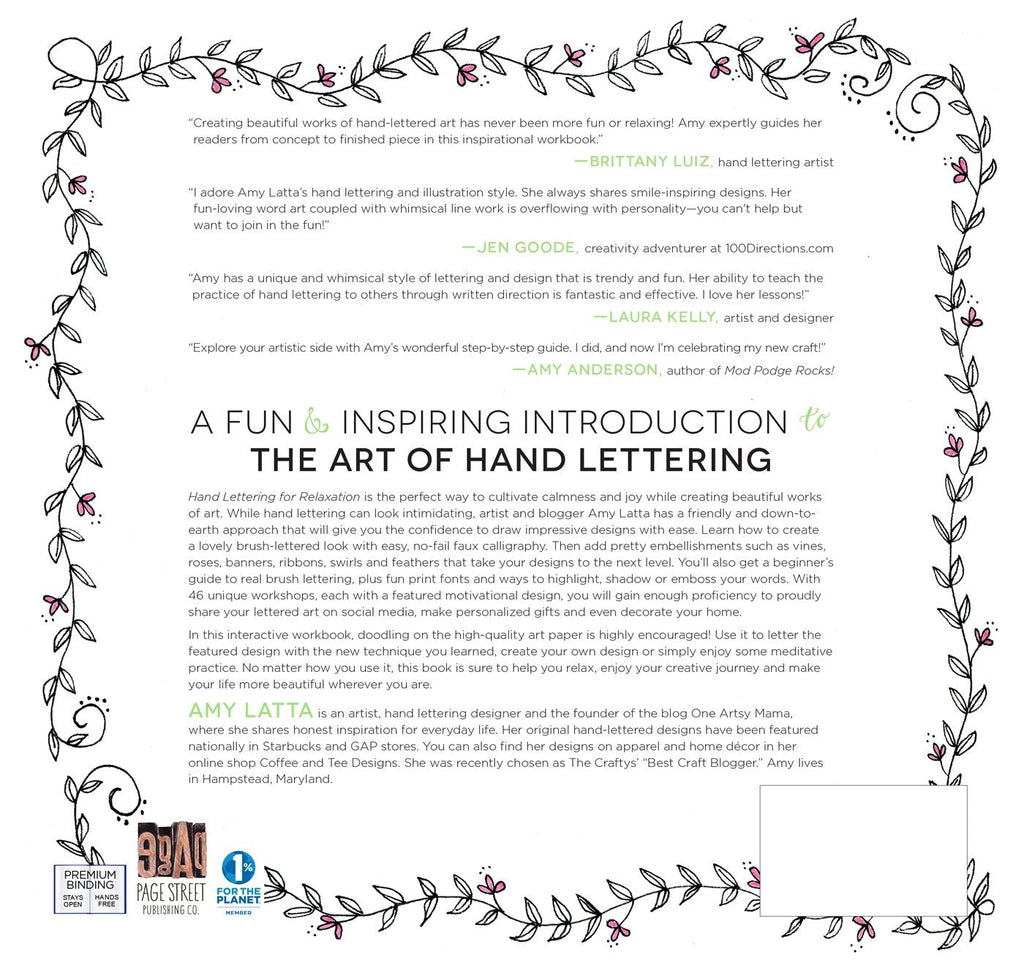 Hand Lettering For Relaxation: Inspirational Workbook