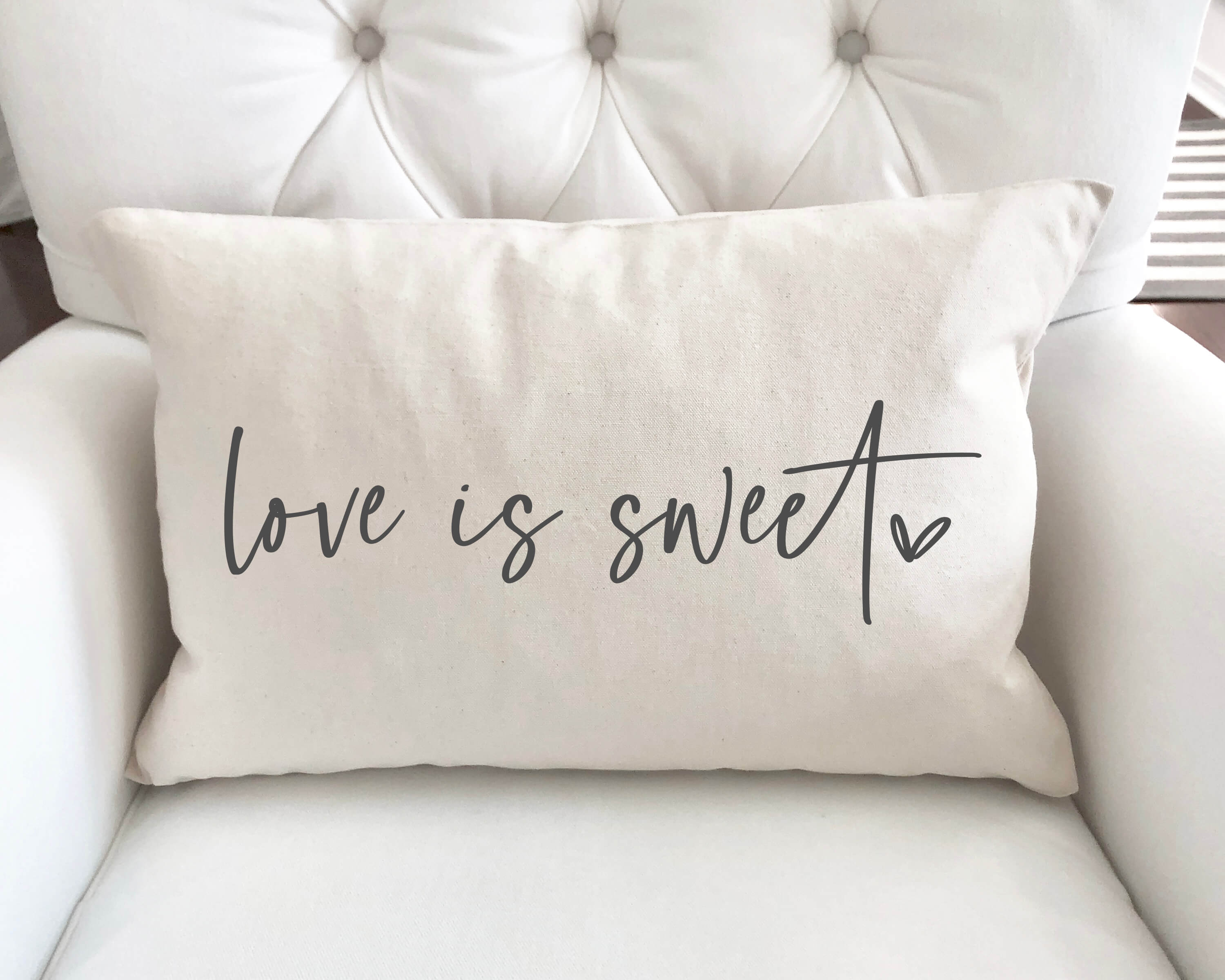 Love Is Sweet Valentine's Day Pillow Cover 12x20
