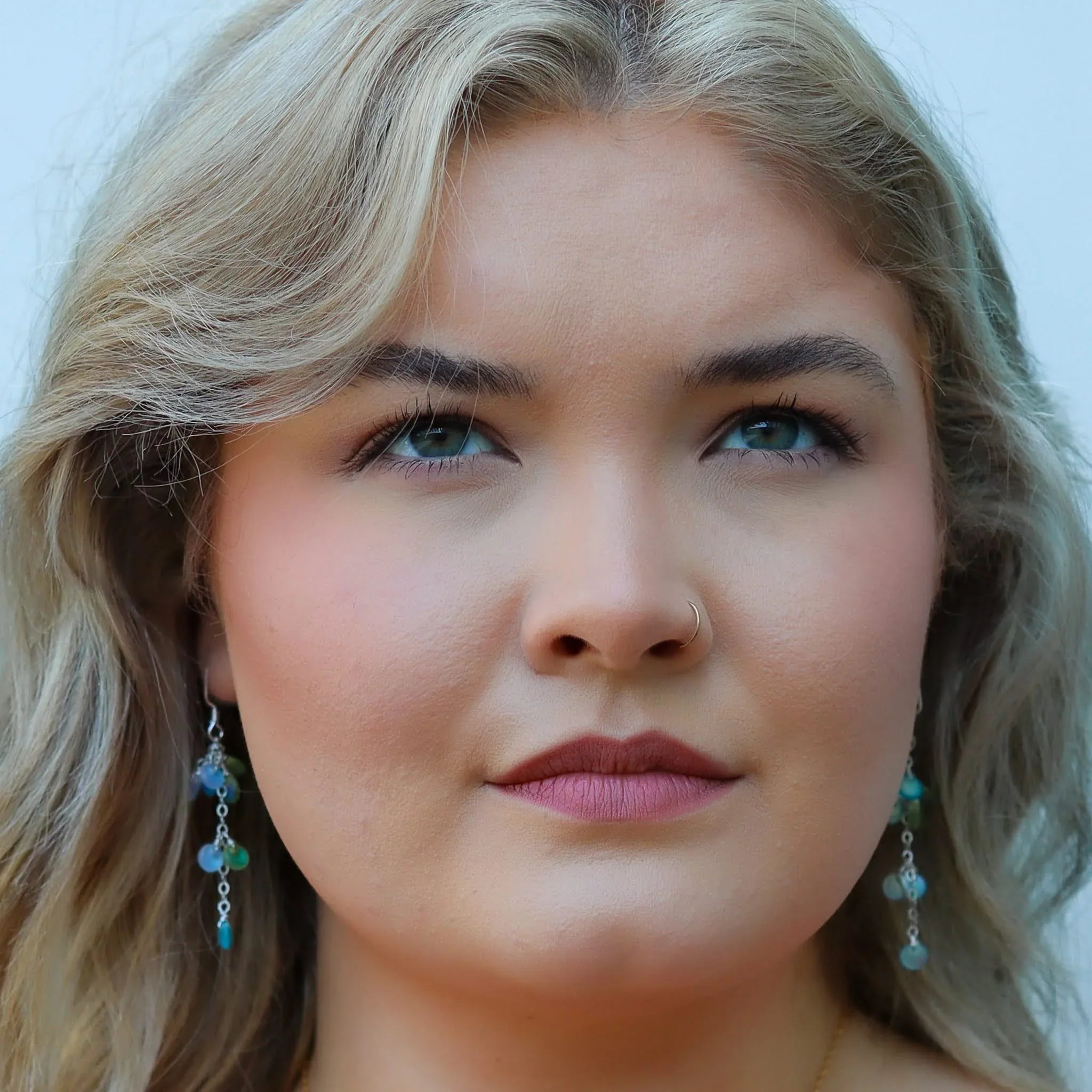 Mermaid Scale Sea Glass Earrings