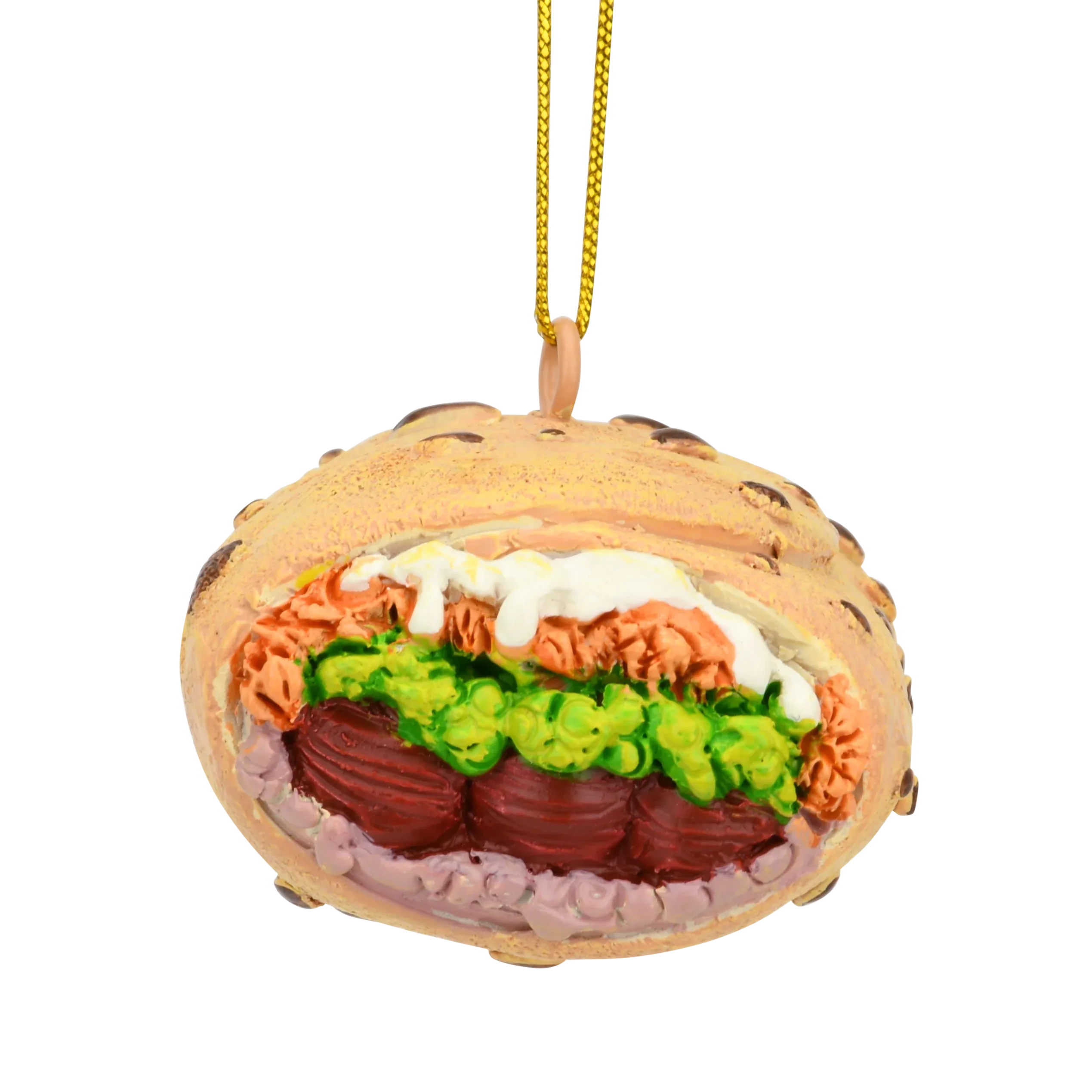 Burrito Wrapped in Tin Foil Food Christmas Ornament