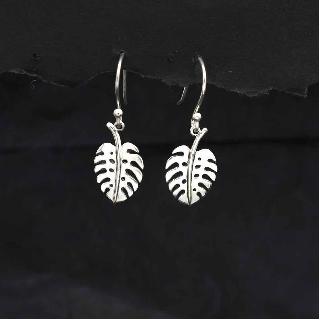 Monstera Leaf Dangle Earrings