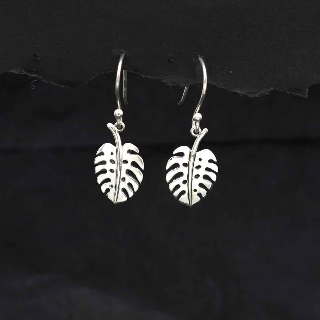 Monstera Leaf Dangle Earrings