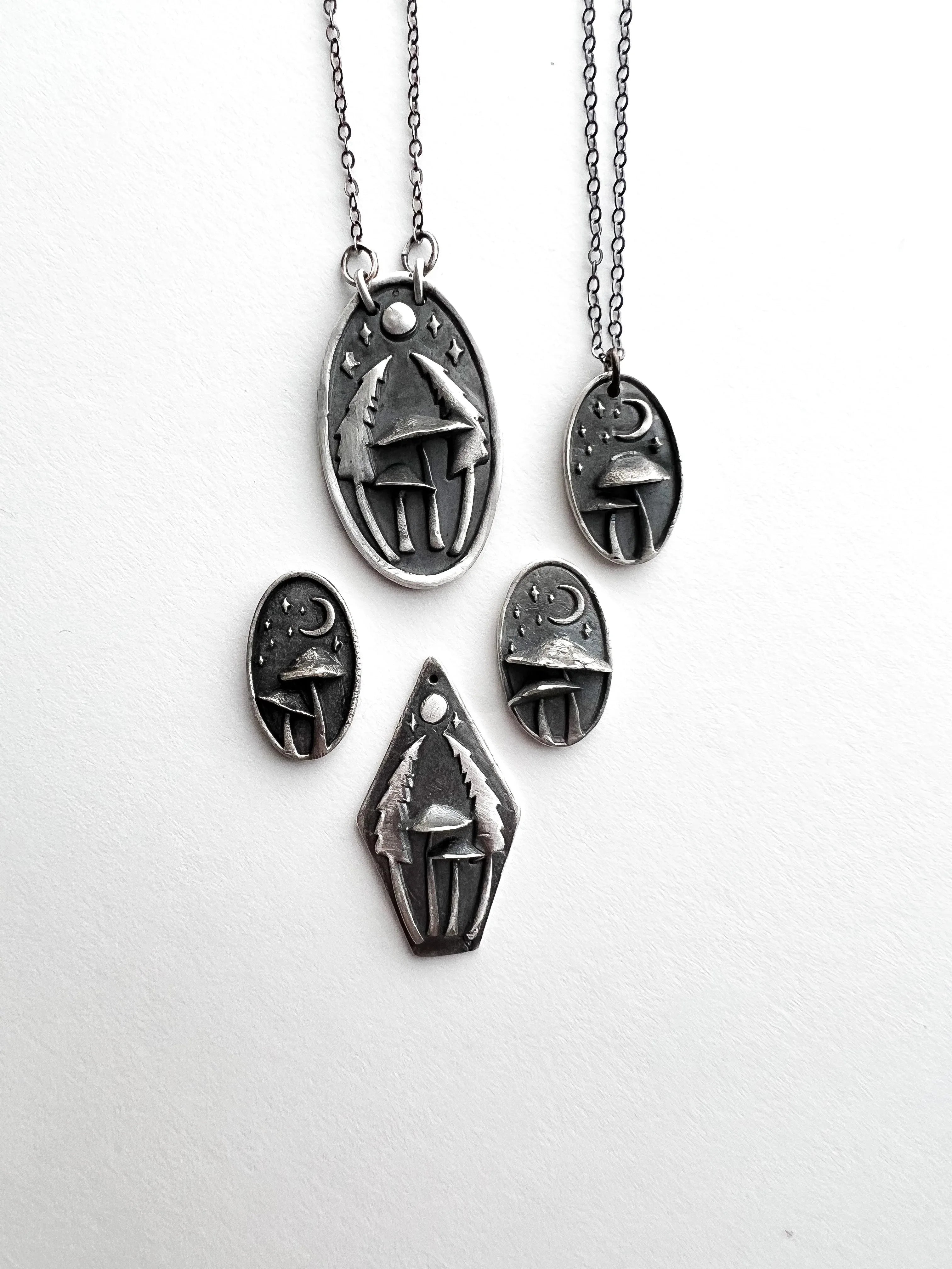 Mushrooms in the Forest Necklaces
