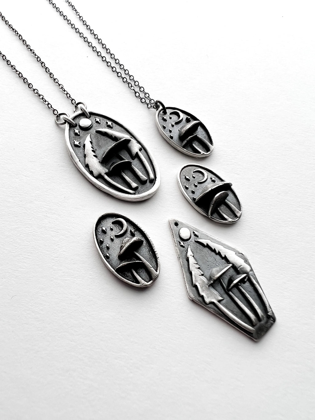 Mushrooms in the Forest Necklaces