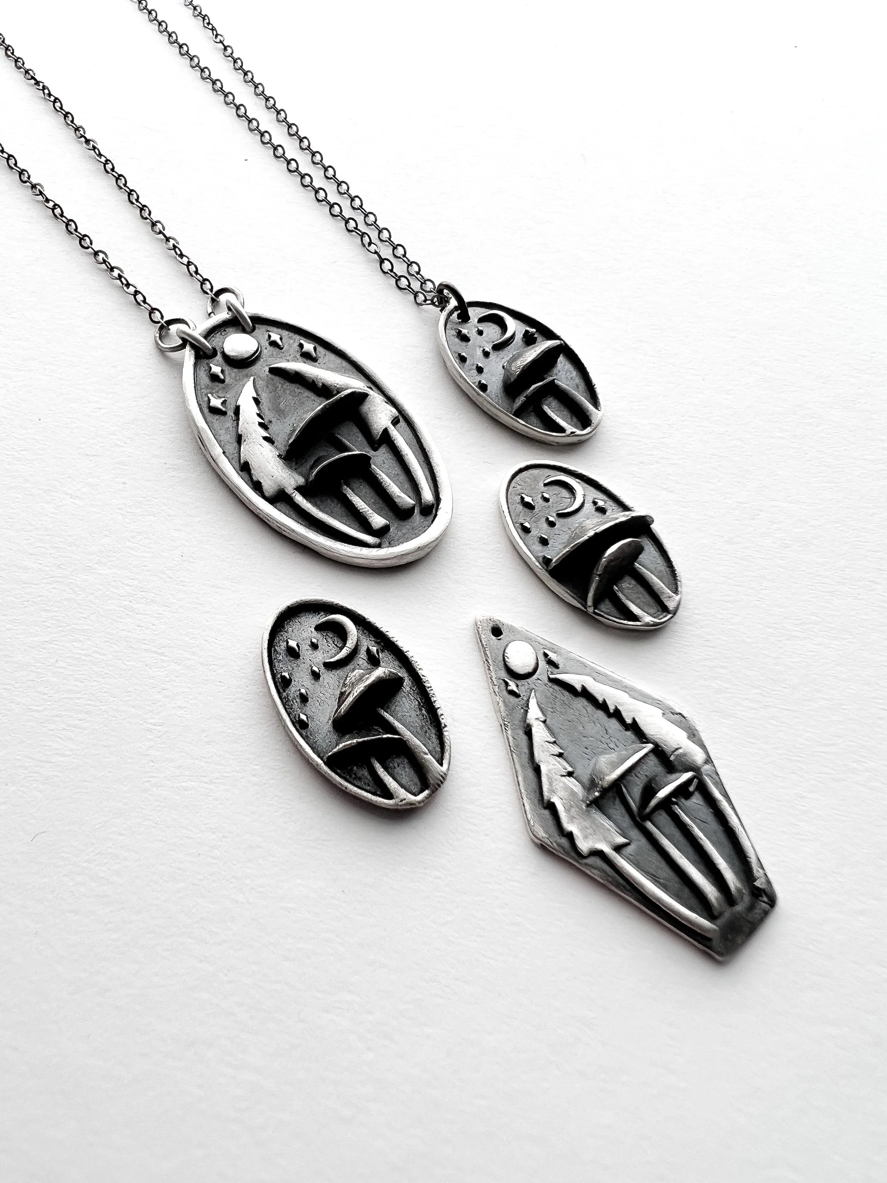 Mushrooms in the Forest Necklaces