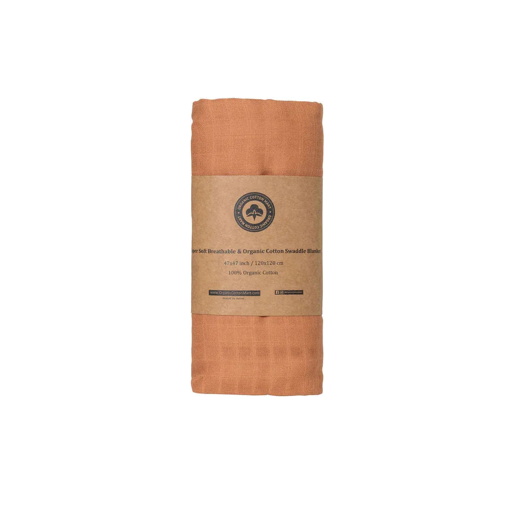 Muslin Swaddle Blankets Orange
