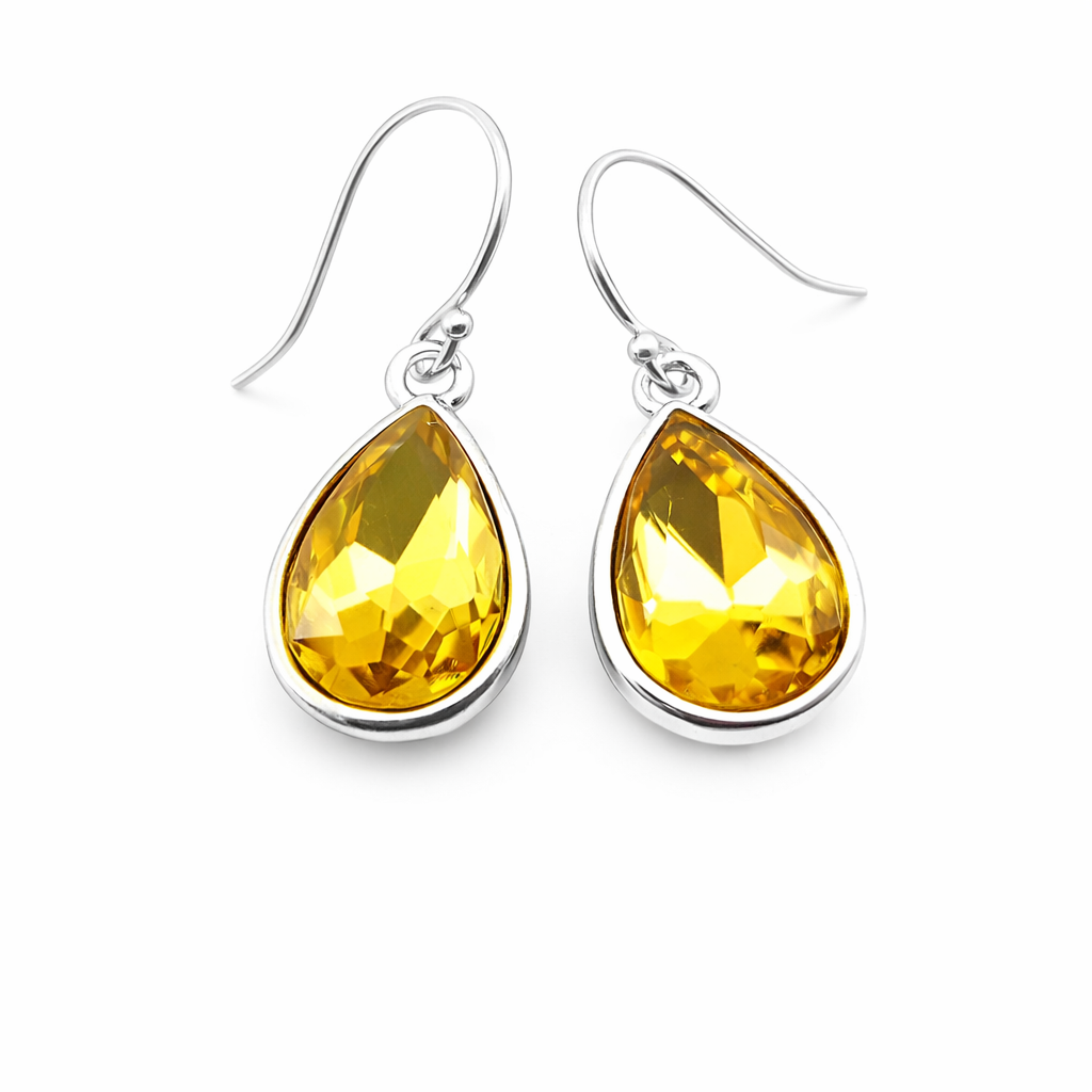 November Birthstone Earrings - Crystal Teardrop Earrings