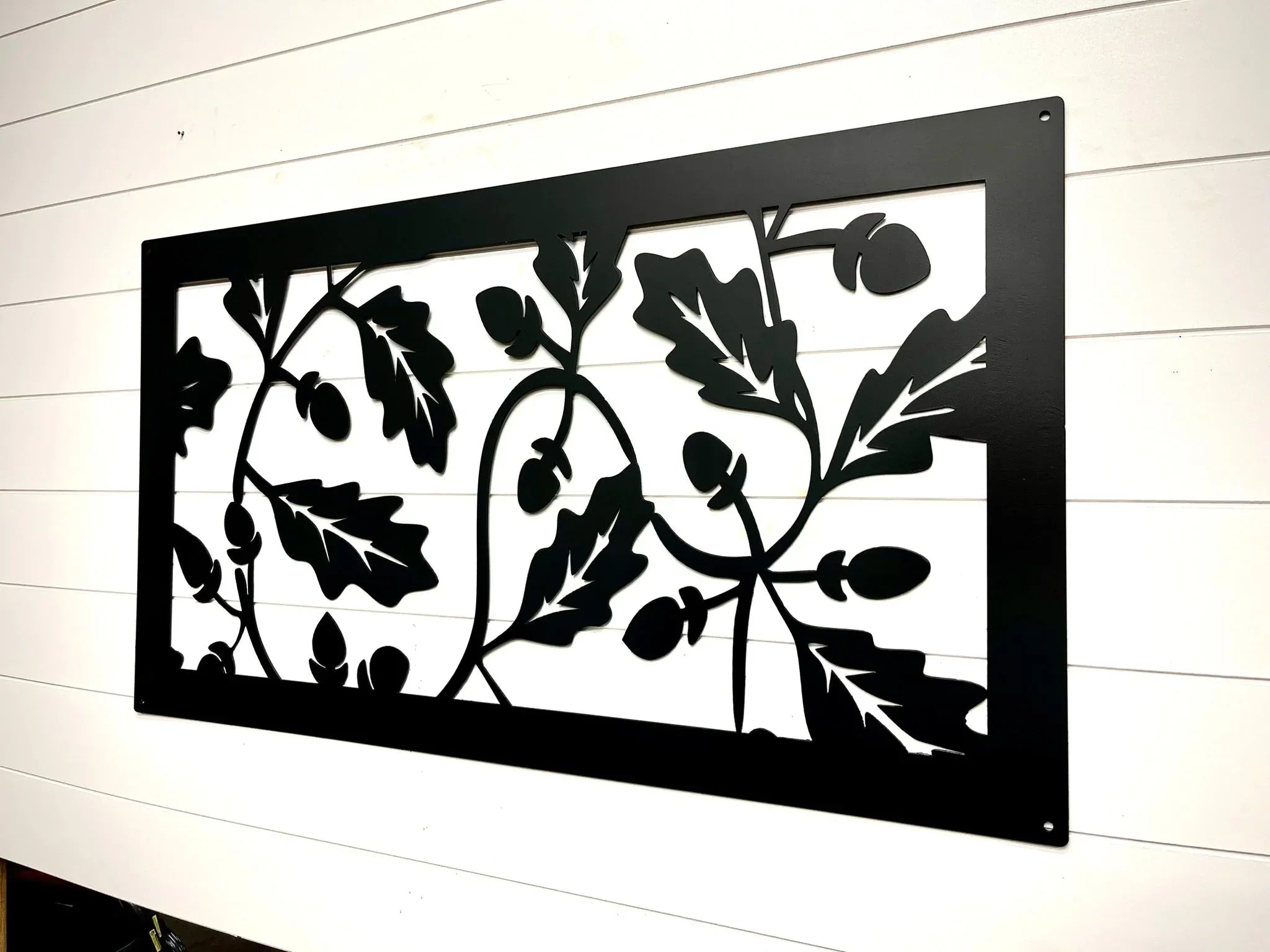 Oak Leaves & Acorns Metal Wall Art