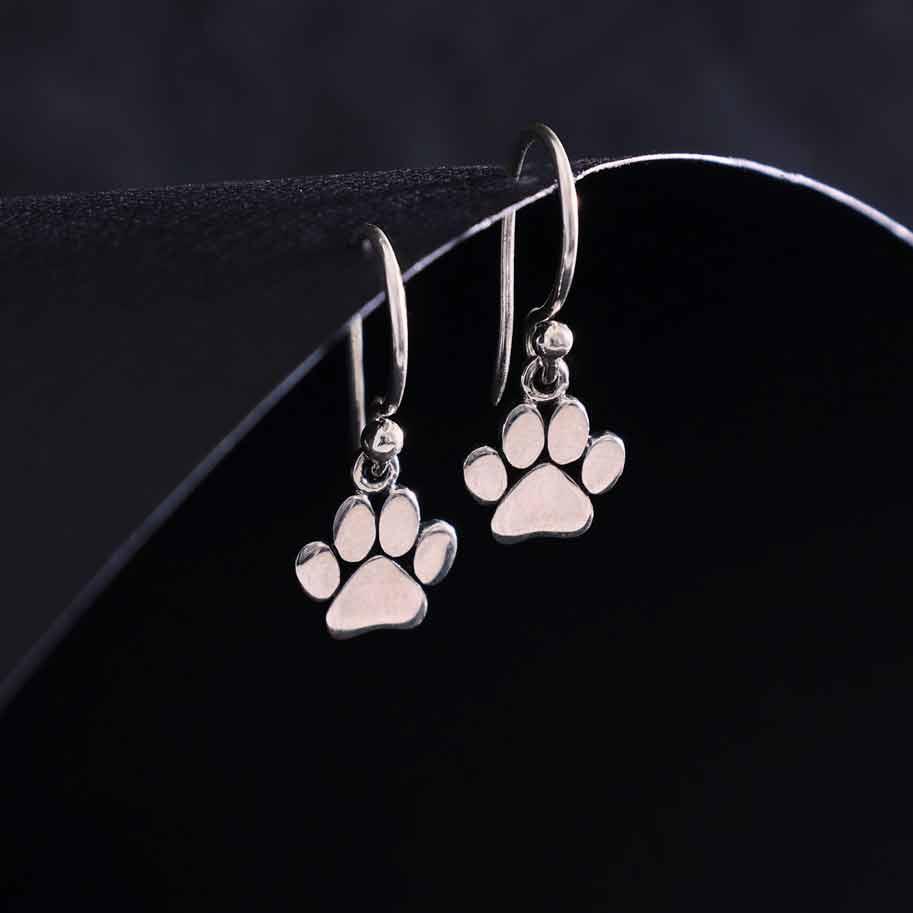 Paw Print Dangle Earrings
