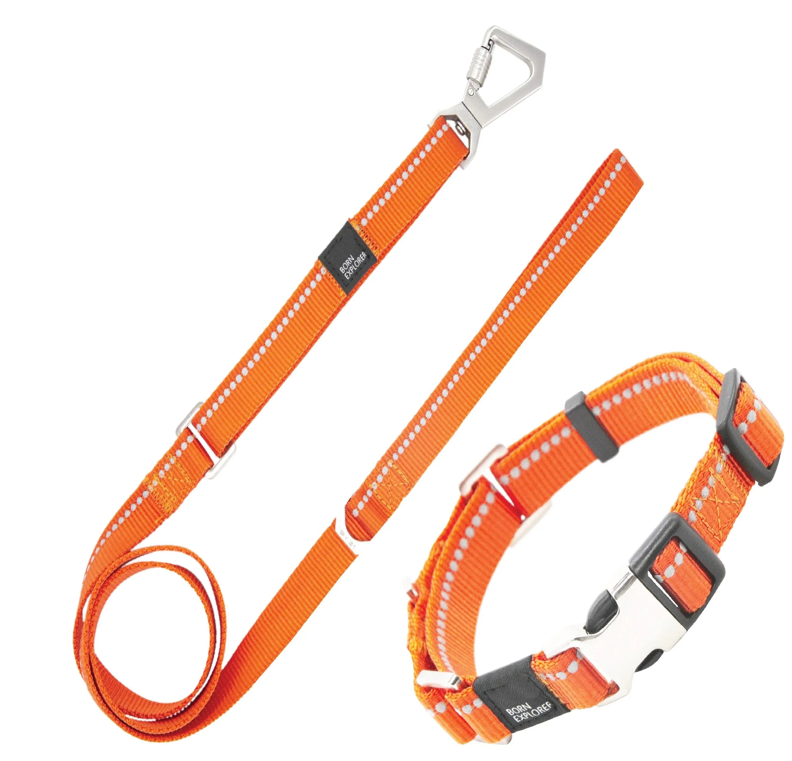 Pet Life ® 'Advent' Outdoor Series 3M Reflective 2-in-1 Durable Martingale Training Dog Leash and Collar Orange
