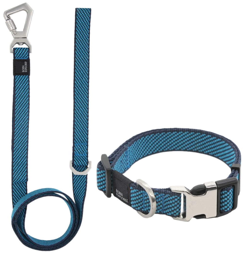 Pet Life ® 'Escapade' Outdoor Series 2-in-1 Convertible Dog Leash and Collar Blue