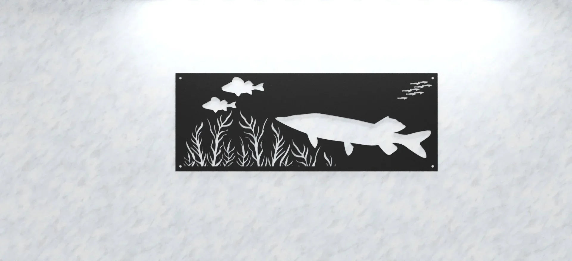 Pike Lurking Steel Wall Art