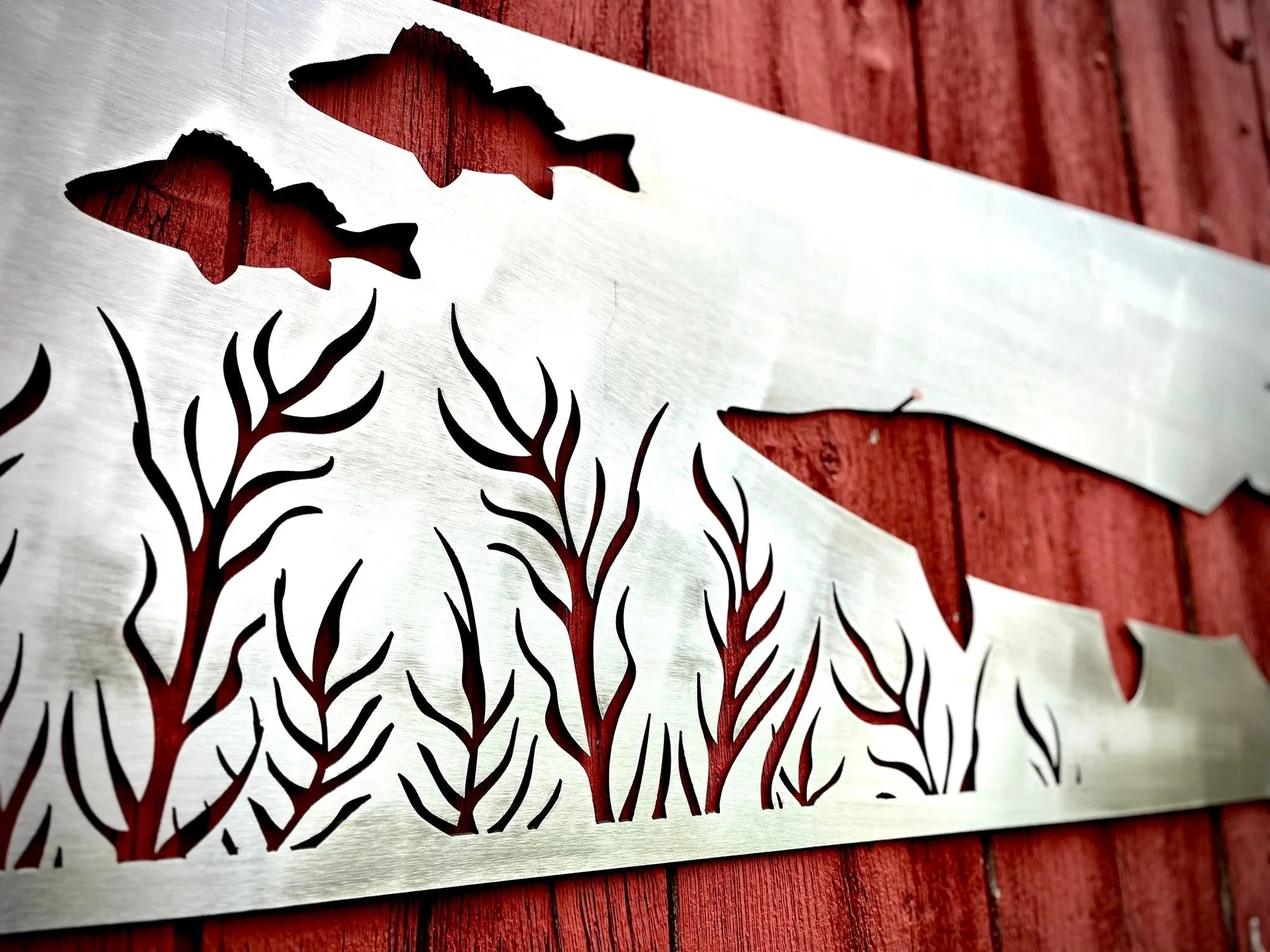 Pike Lurking Steel Wall Art