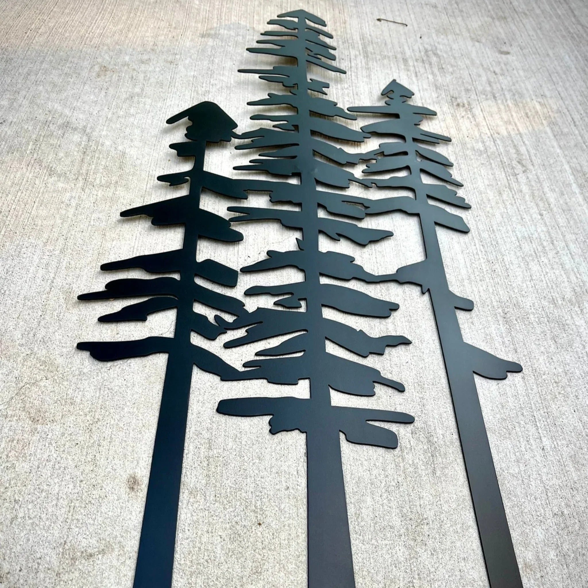 Pine Tree Trio Metal Wall Art