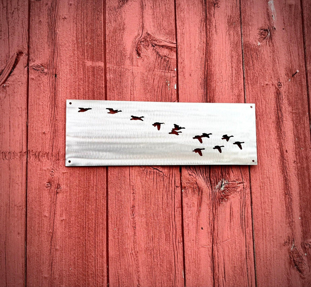 Steel Flock of Geese Sign | Wall Art
