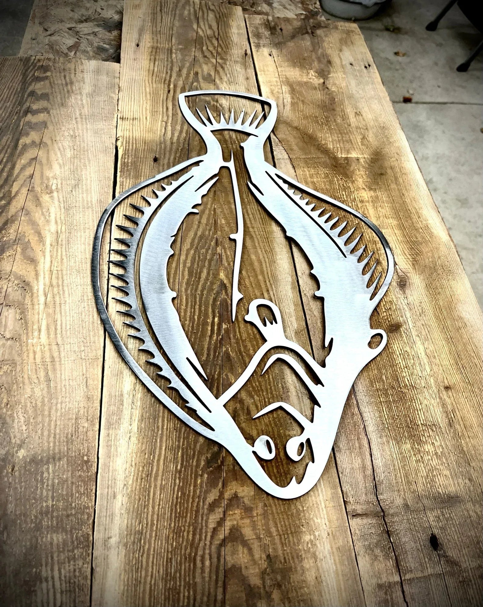 Steel Flounder / Halibut Wall Art