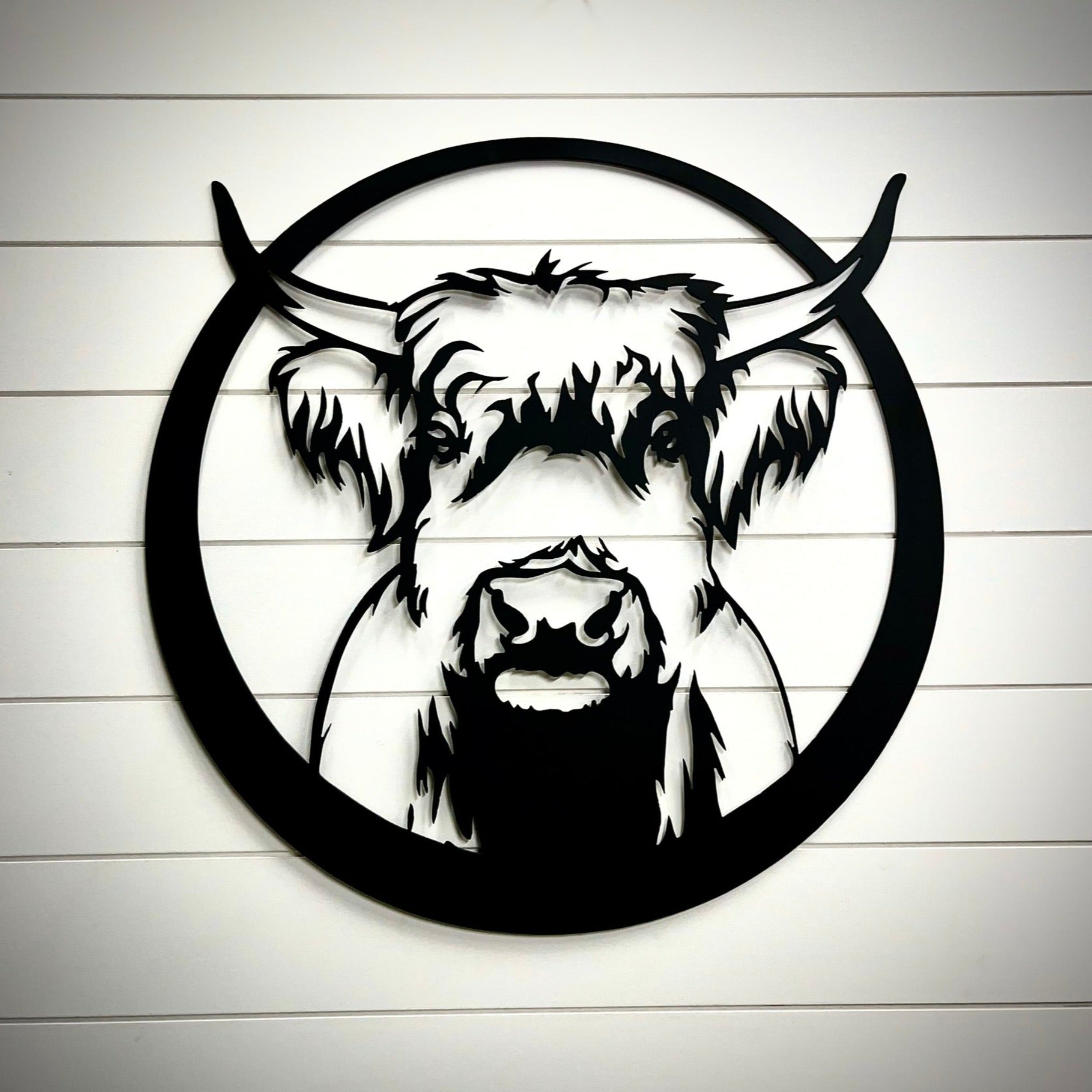 Steel Highland Cow Wall Art
