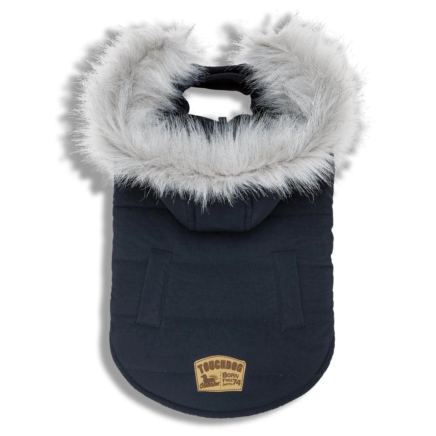 Touchdog 'Eskimo-Swag' Duck-Down Insulated Winter Dog Coat Parka Navy