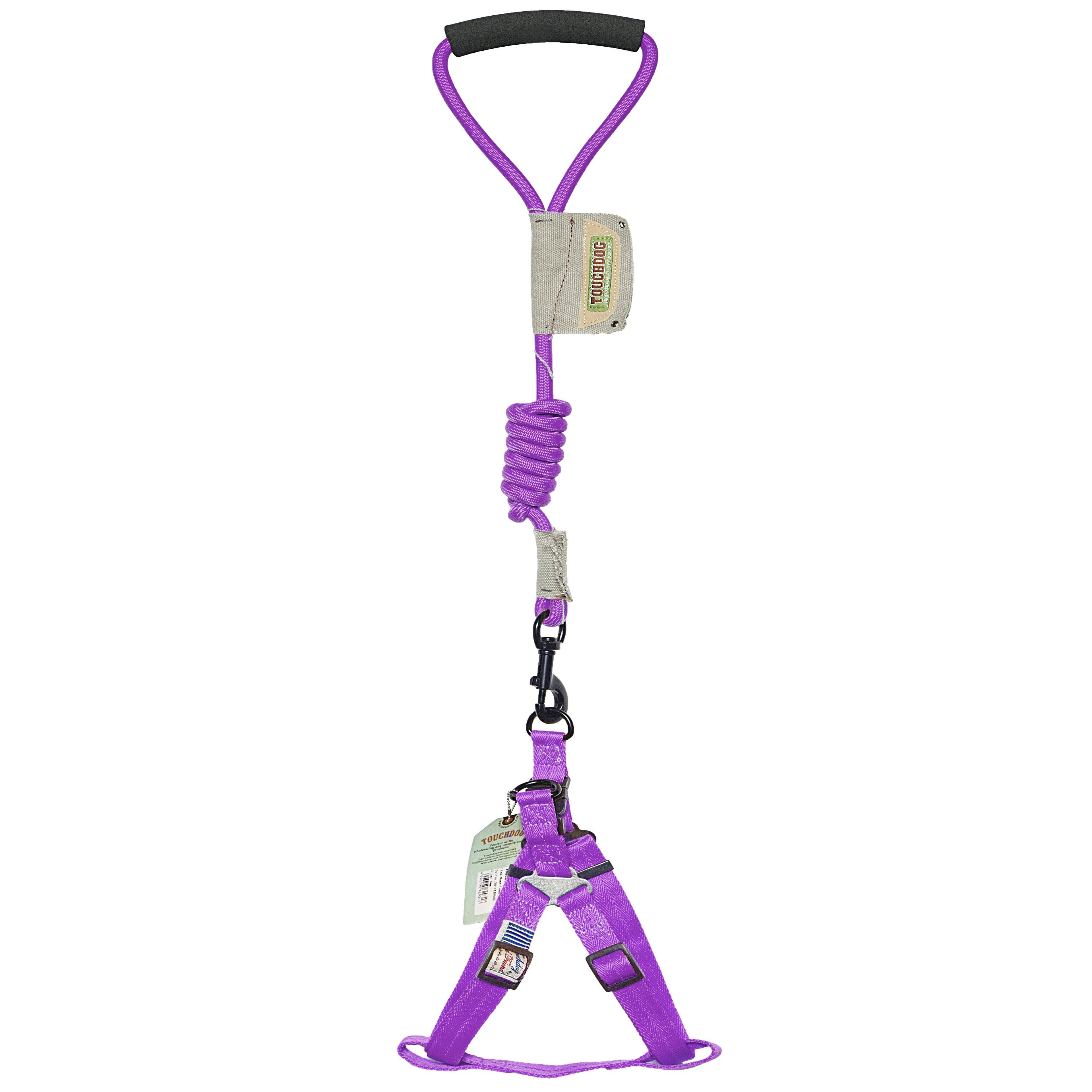 Touchdog Faded-Barker 2-in-1 Fashion Dog Leash and Harness Purple