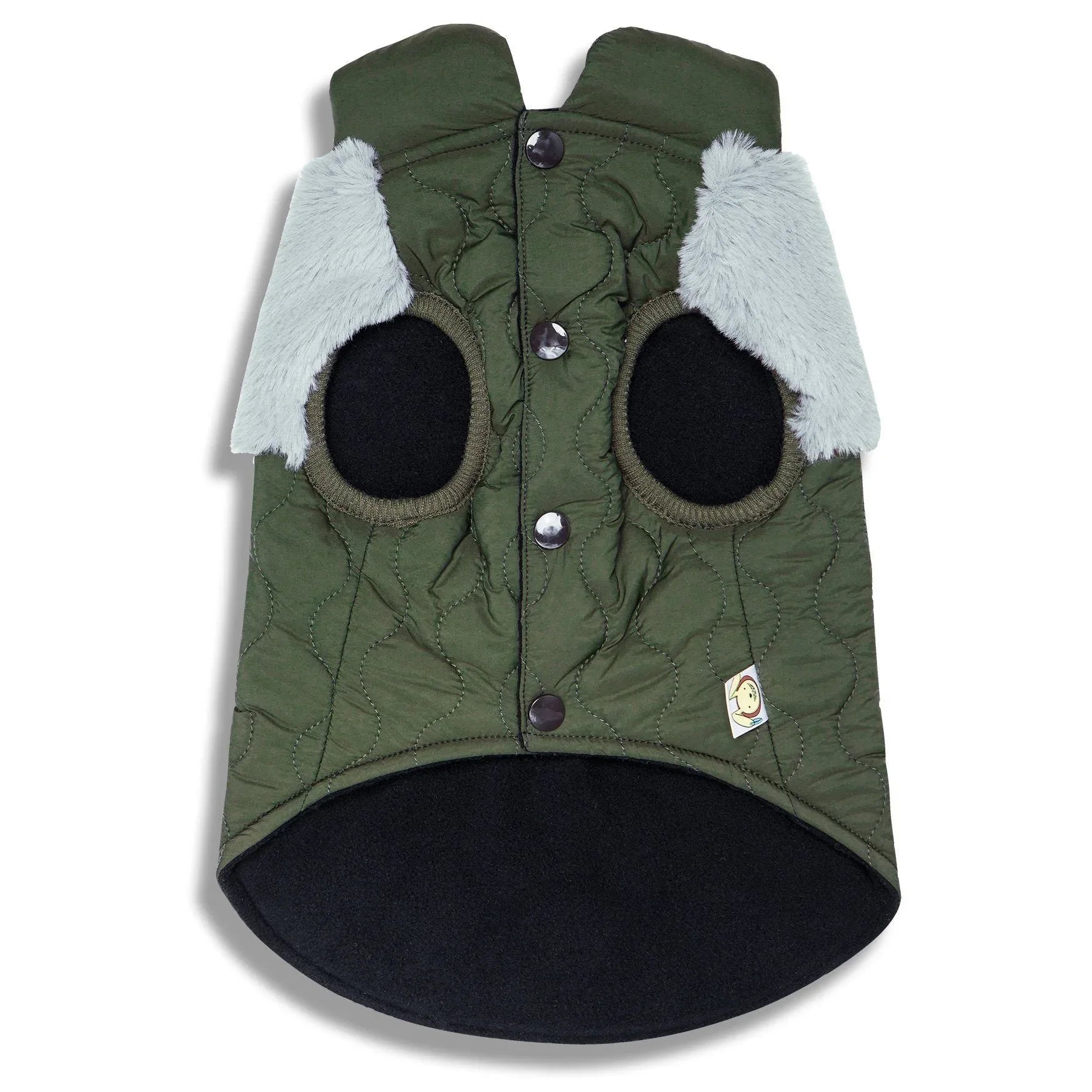 Touchdog 'Furrost-Bite' Fur and Fleece Designer Fashion Dog Jacket