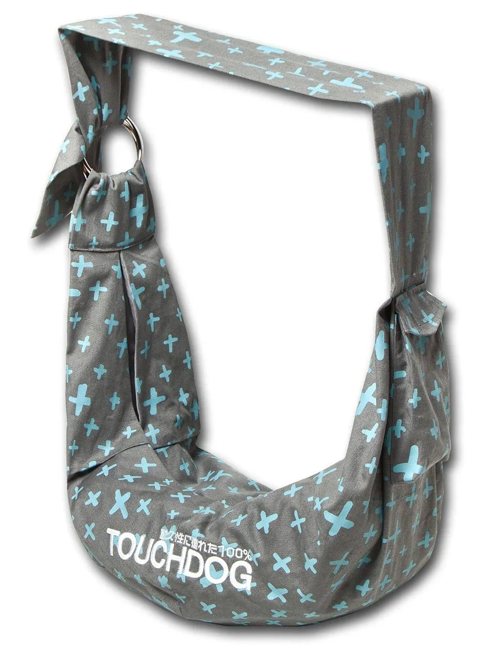 Touchdog 'Paw-Ease' Over-The-Shoulder Travel Sling Pet Carrier Gray