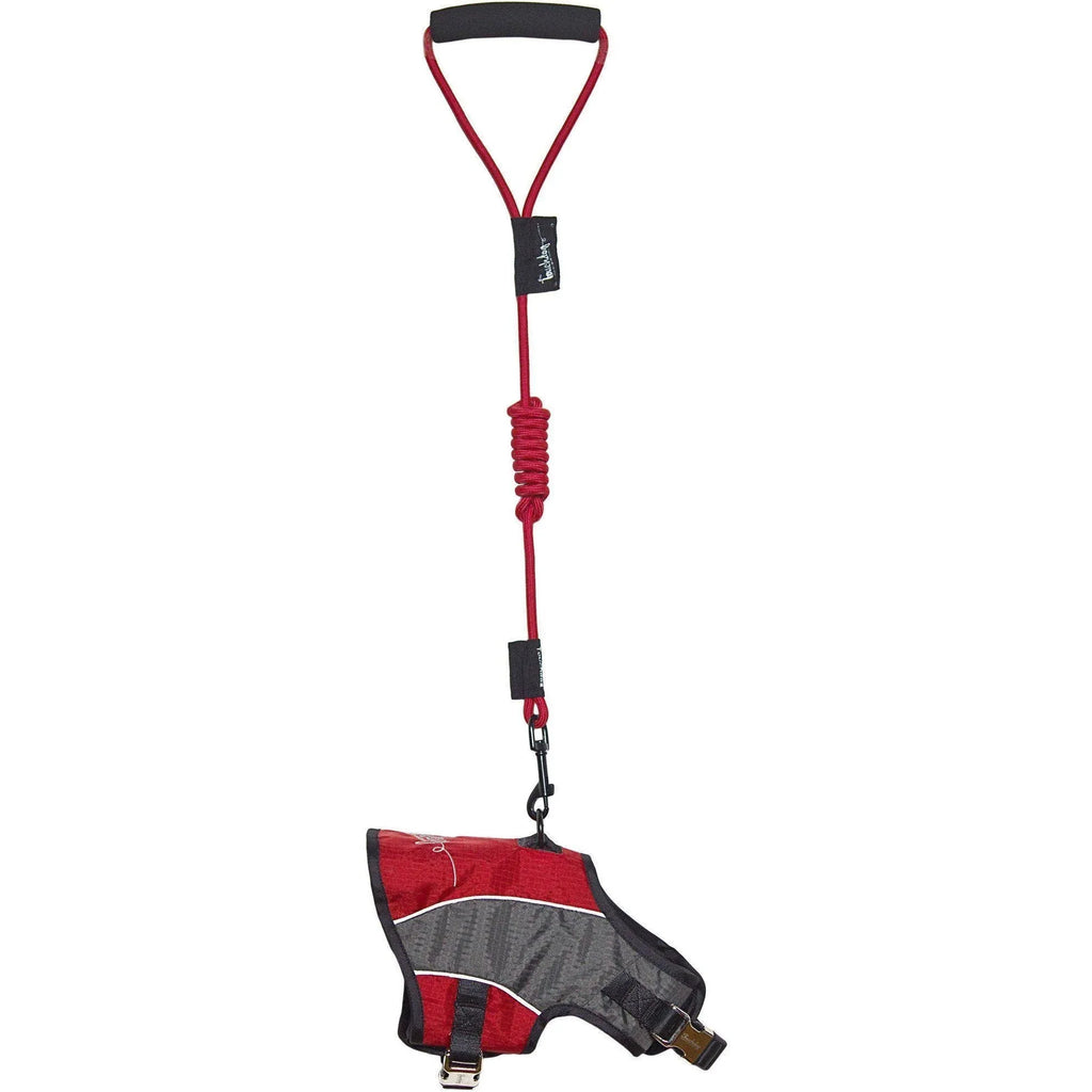 Touchdog ® 'Reflective-Max' 2-in-1 Performance Dog Harness and Leash Dark Red, Charcoal Grey