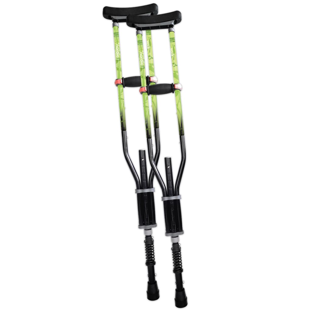 Adjustable Spring Cushion Crutches Perfect for Sports Injuries and Travel - Heights 4'7" to 6'6" - Adjust to 22" for Travel - Choice of Colors