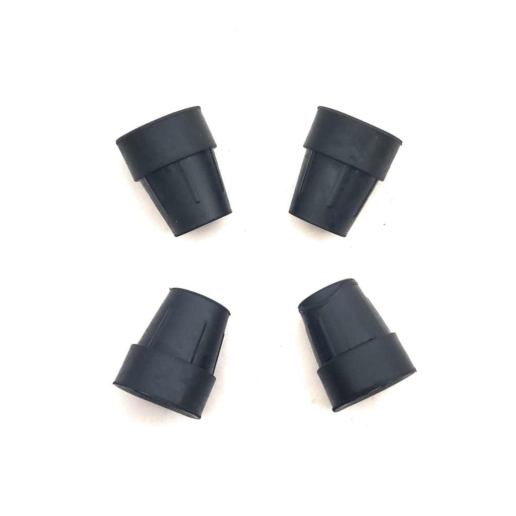 Four Pack of 1" Rubber Replacement Tips for York Nordic Spring Crutches